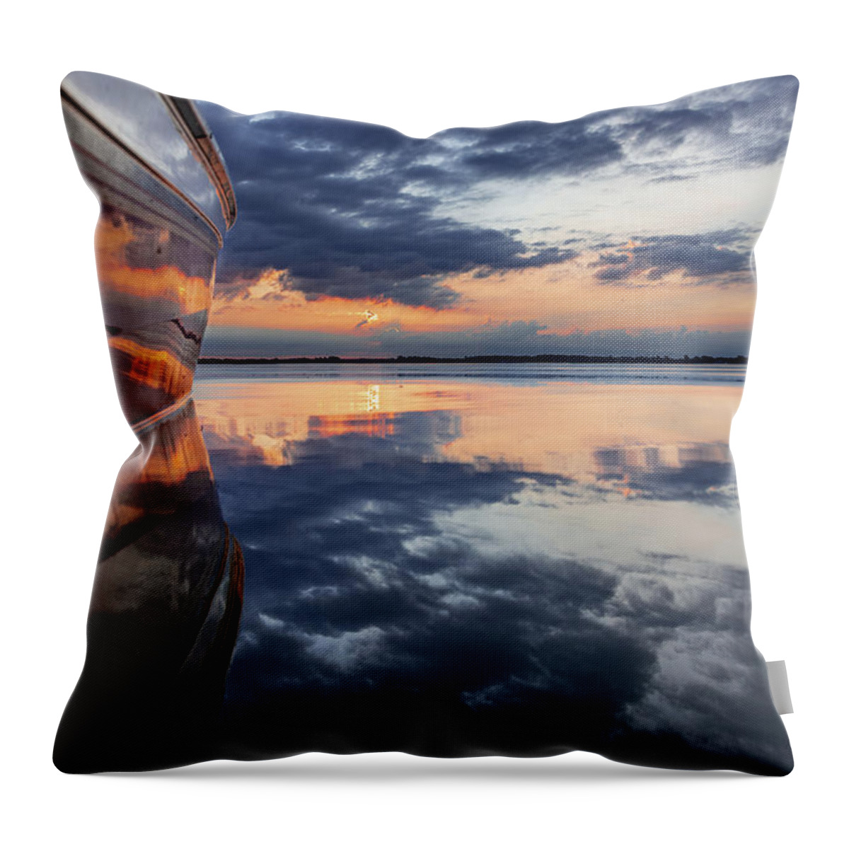  Throw Pillow featuring the photograph Reflective Sunrise by Brian Jones