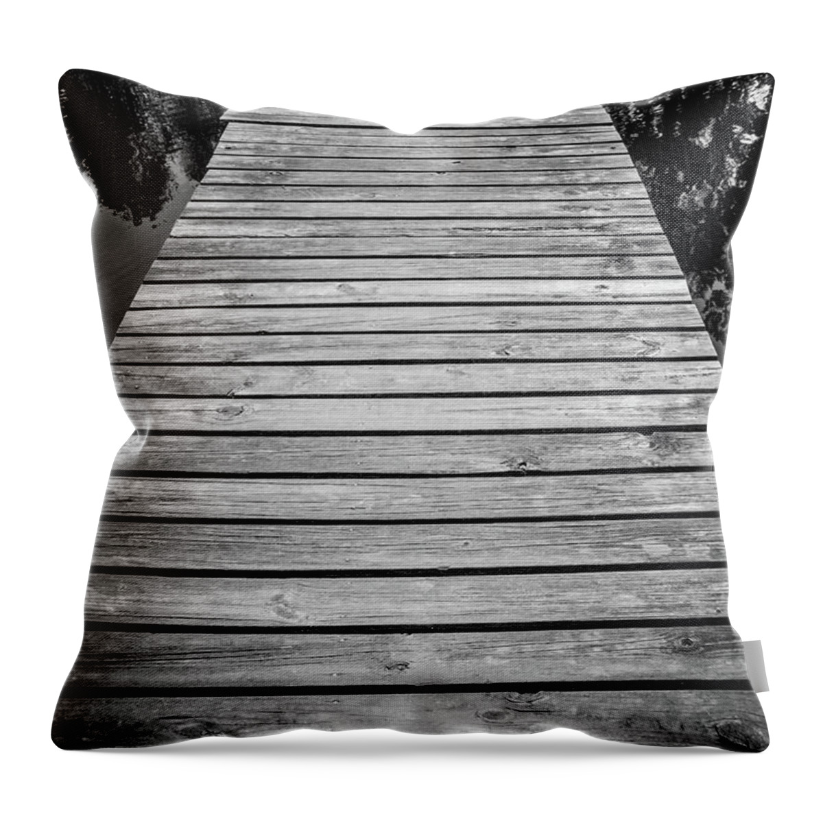 Trail Throw Pillow featuring the photograph Reflective Walk #8 by Jennifer Wright