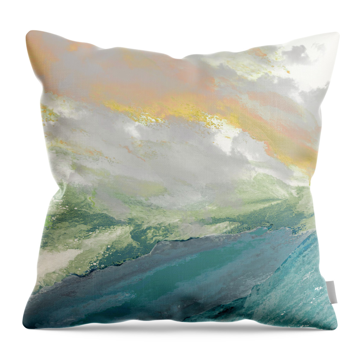Water Throw Pillow featuring the painting Refresh 7 by Linda Bailey