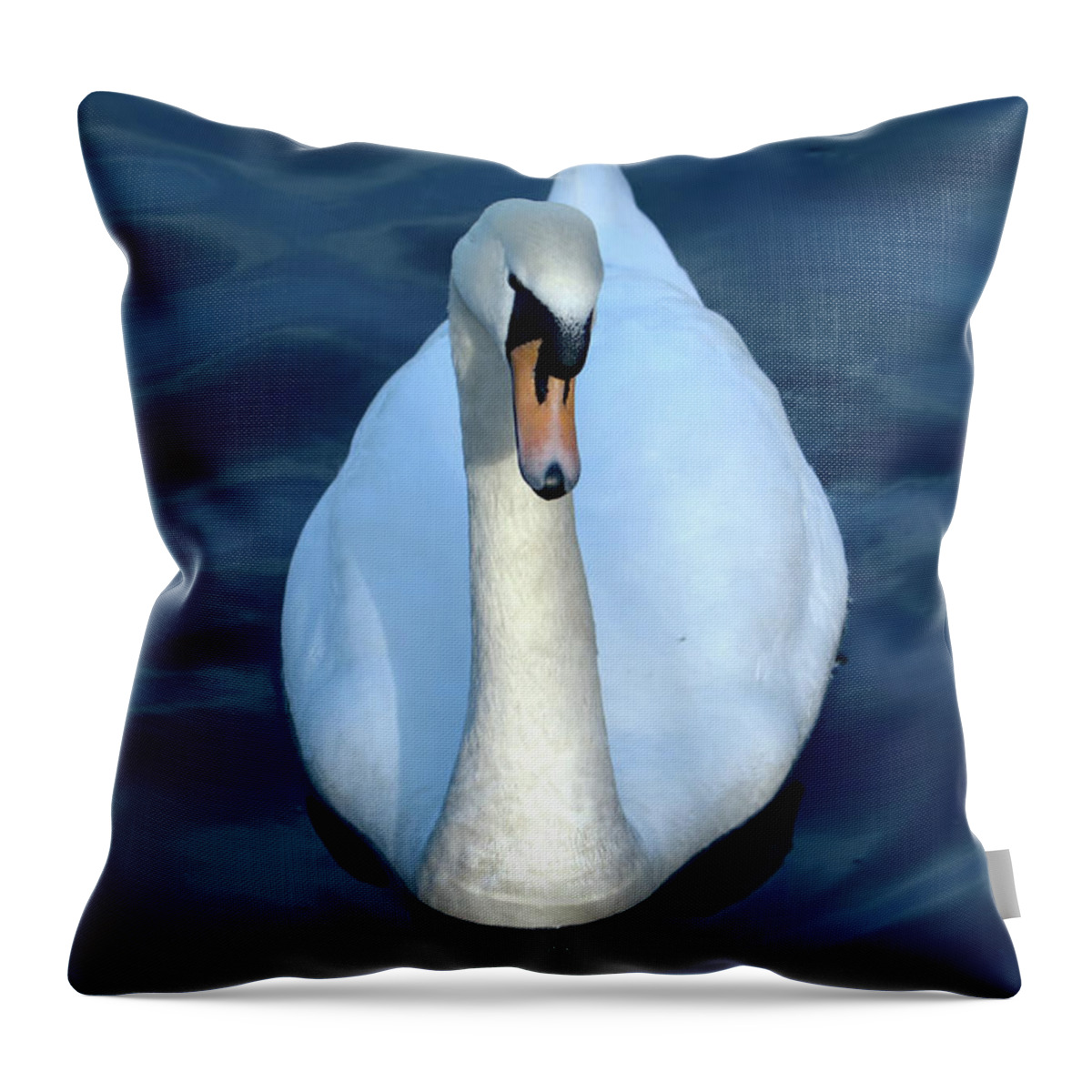 Nature Throw Pillow featuring the photograph Regal Swan by Stephen Melia