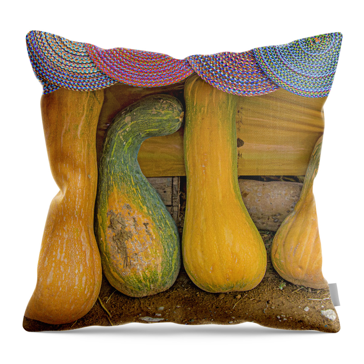 Gourds Throw Pillow featuring the photograph Regalia by Edward Shmunes