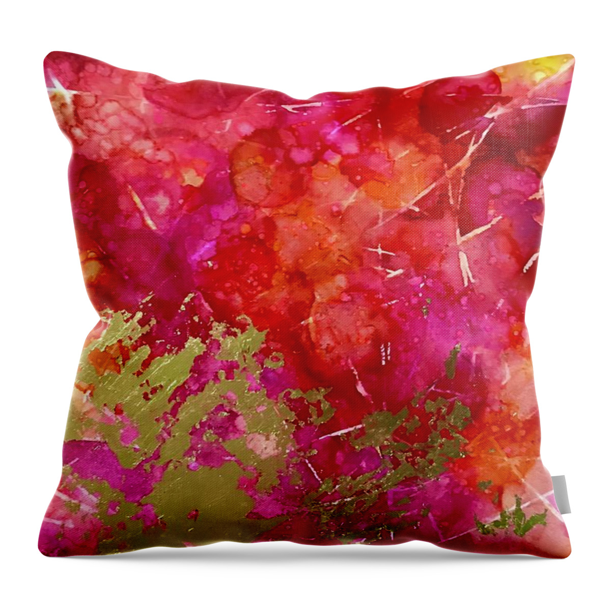 Exture Throw Pillow featuring the mixed media Rejoice by Eileen Backman