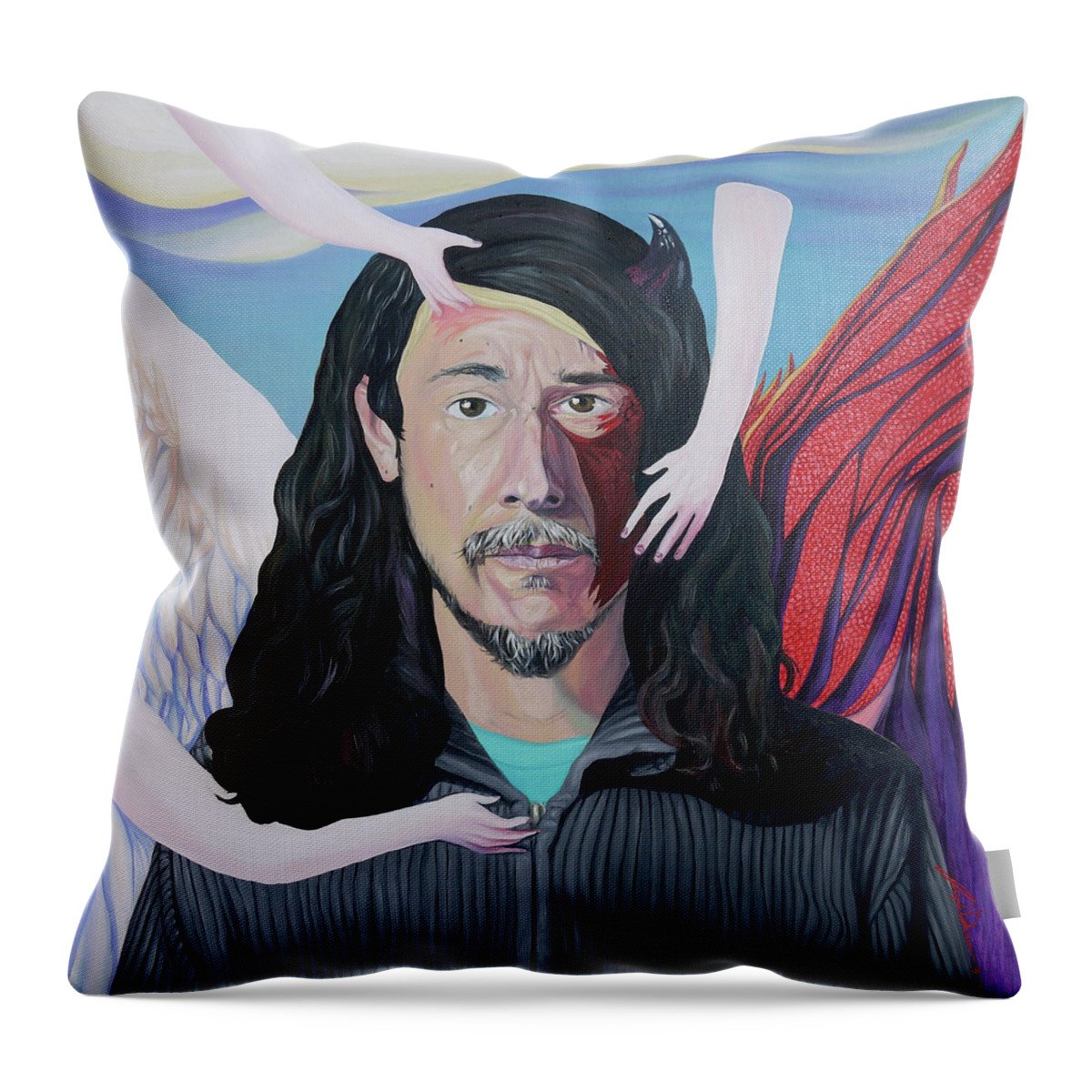 Release Me Throw Pillow featuring the painting Release Me by Joseph Demaree