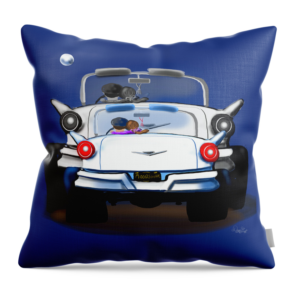 1957 Ford Throw Pillow featuring the digital art Remembering Those Days by Doug Gist