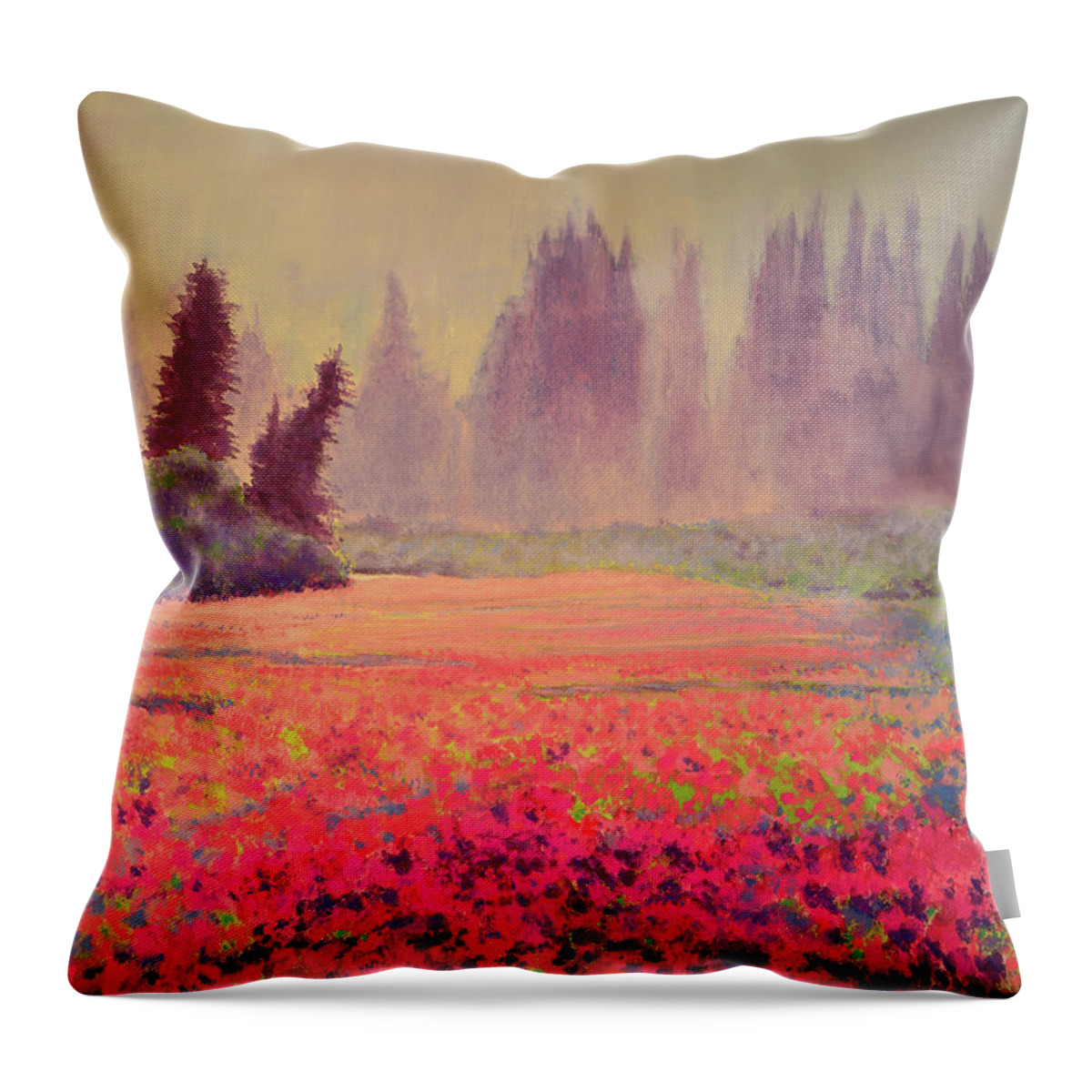 Impressionism Throw Pillow featuring the painting Remembrance Day by Lisa Crisman
