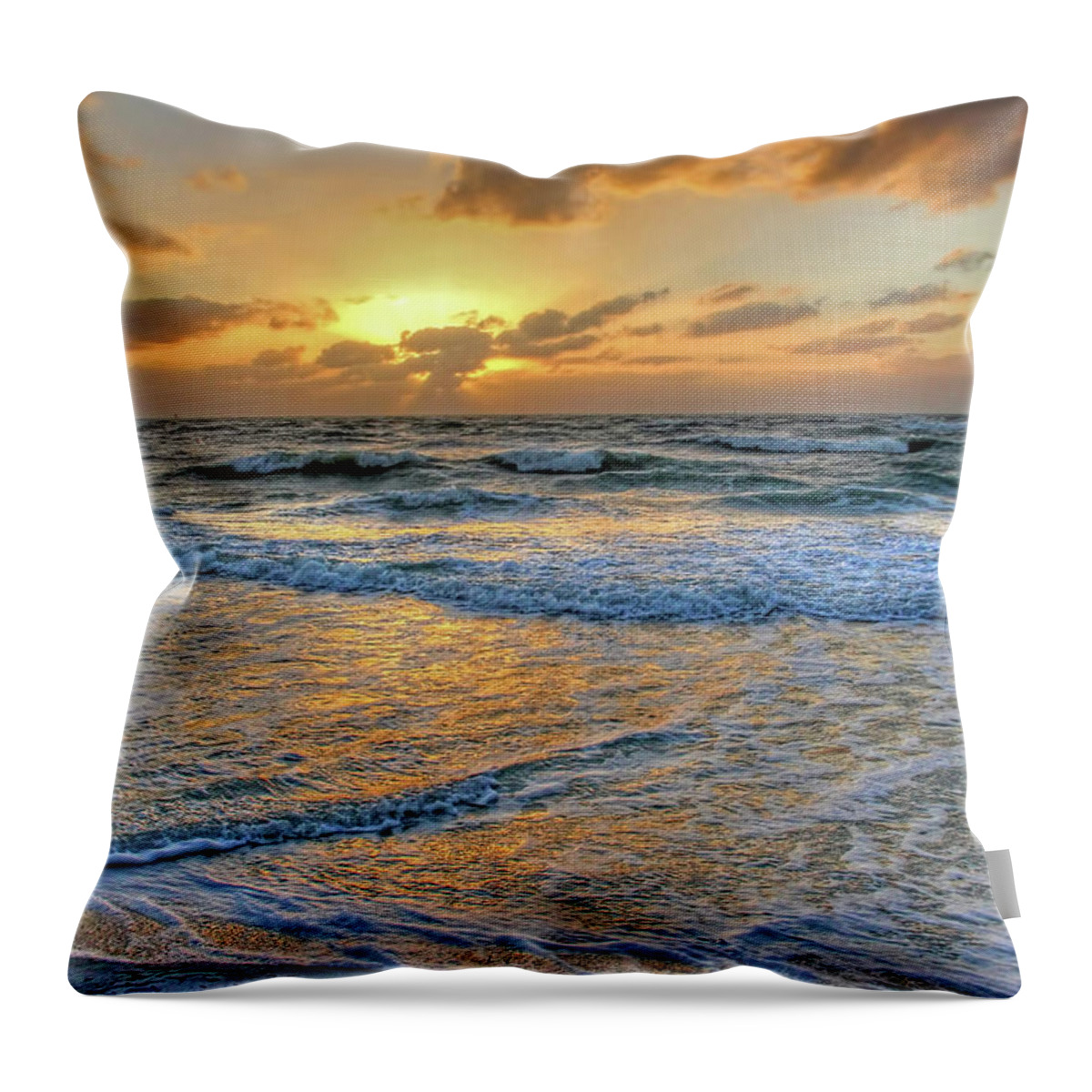 Gulf Of Mexico Throw Pillow featuring the photograph Restless by HH Photography of Florida