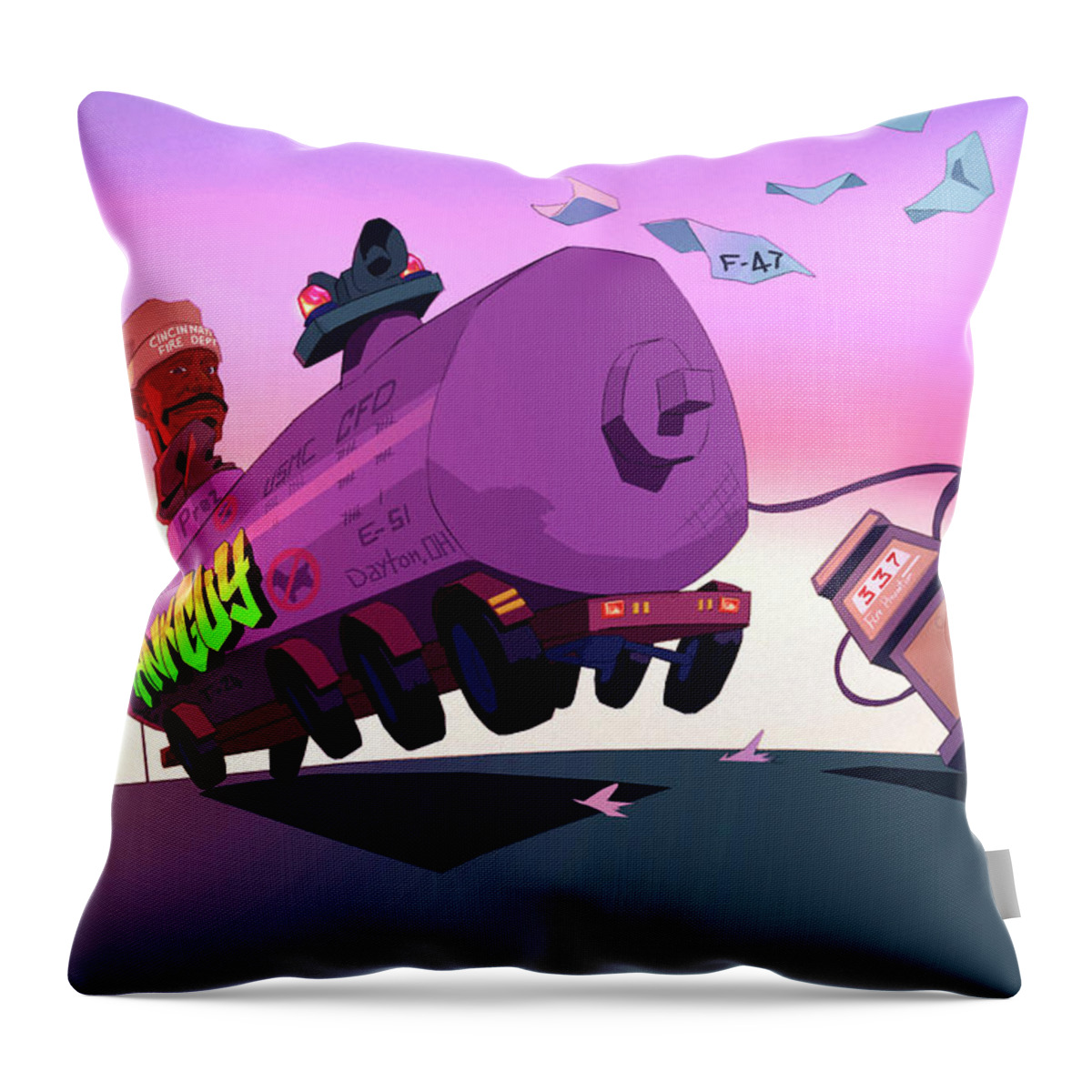  Throw Pillow featuring the digital art Retirement Flyer by Al Harden