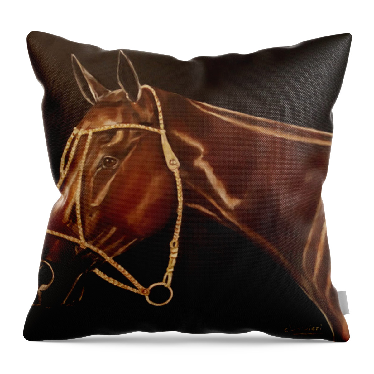 Wallpaint Throw Pillow featuring the painting Retrato by Carlos Jose Barbieri