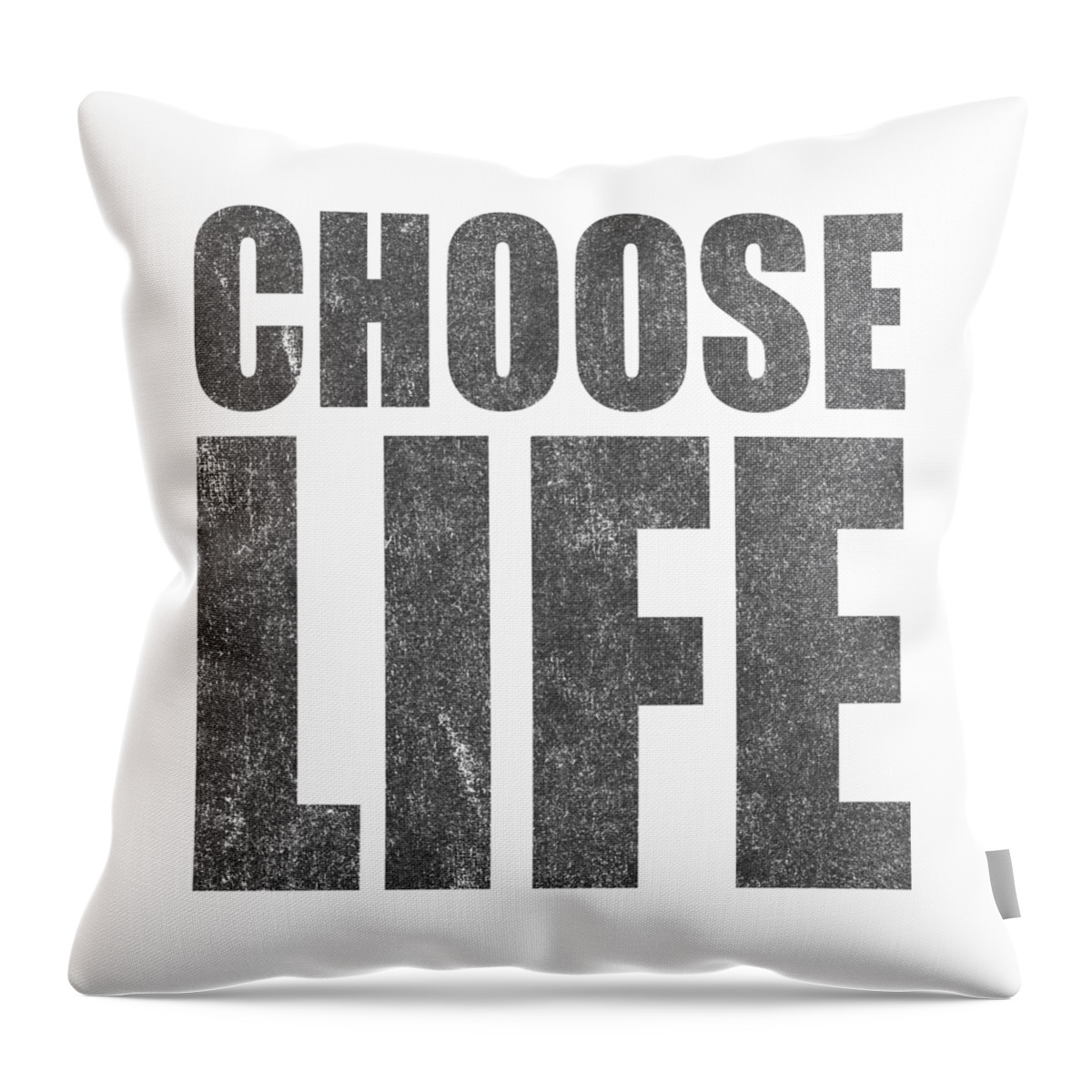 Peace Throw Pillow featuring the digital art Retro Choose Life by Flippin Sweet Gear