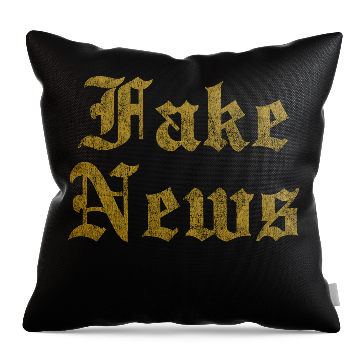 Cool Throw Pillow featuring the digital art Retro Fake News by Flippin Sweet Gear
