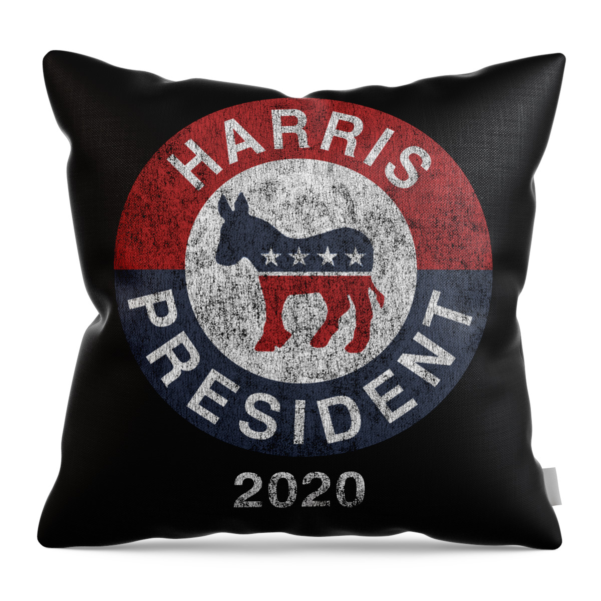 Election Throw Pillow featuring the digital art Retro Kamala Harris For President 2020 by Flippin Sweet Gear