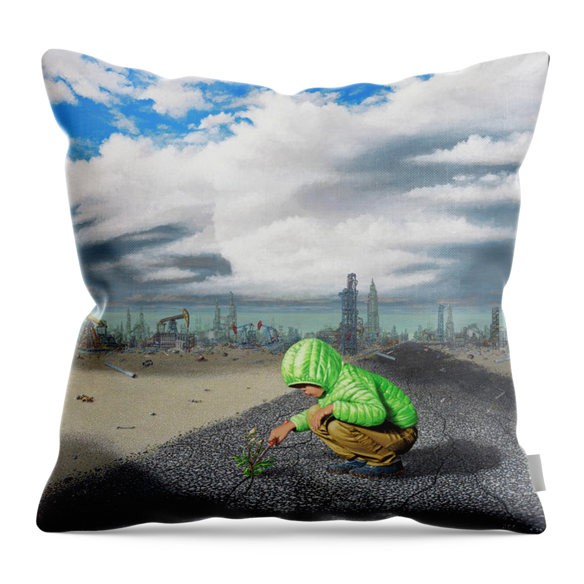 Concept Throw Pillow featuring the painting Revival by Jon Carroll Otterson