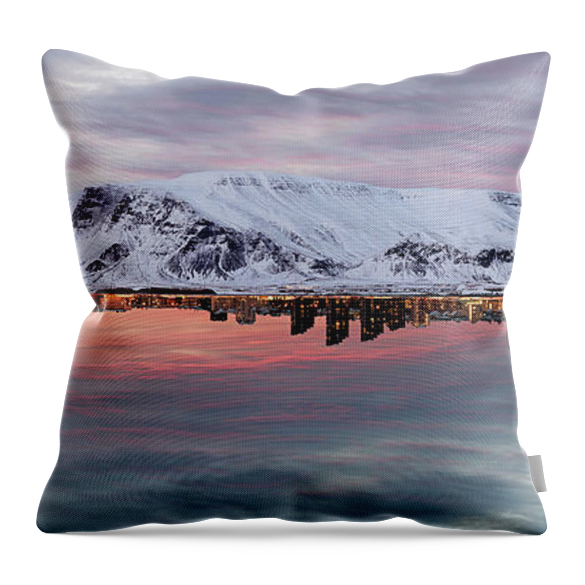 Iceland Throw Pillow featuring the photograph Reykjavik by Marino Flovent