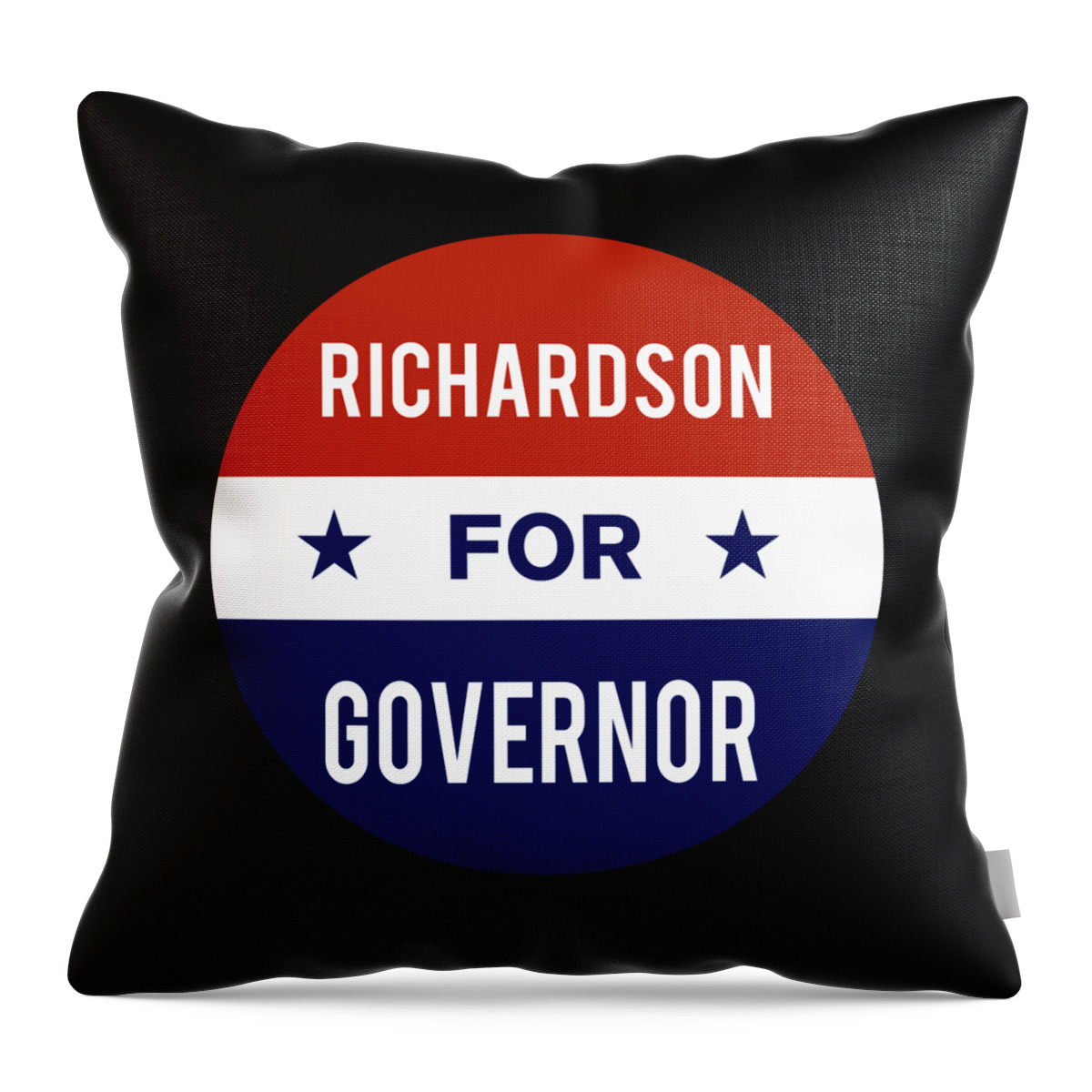 Election Throw Pillow featuring the digital art Richardson For Governor by Flippin Sweet Gear