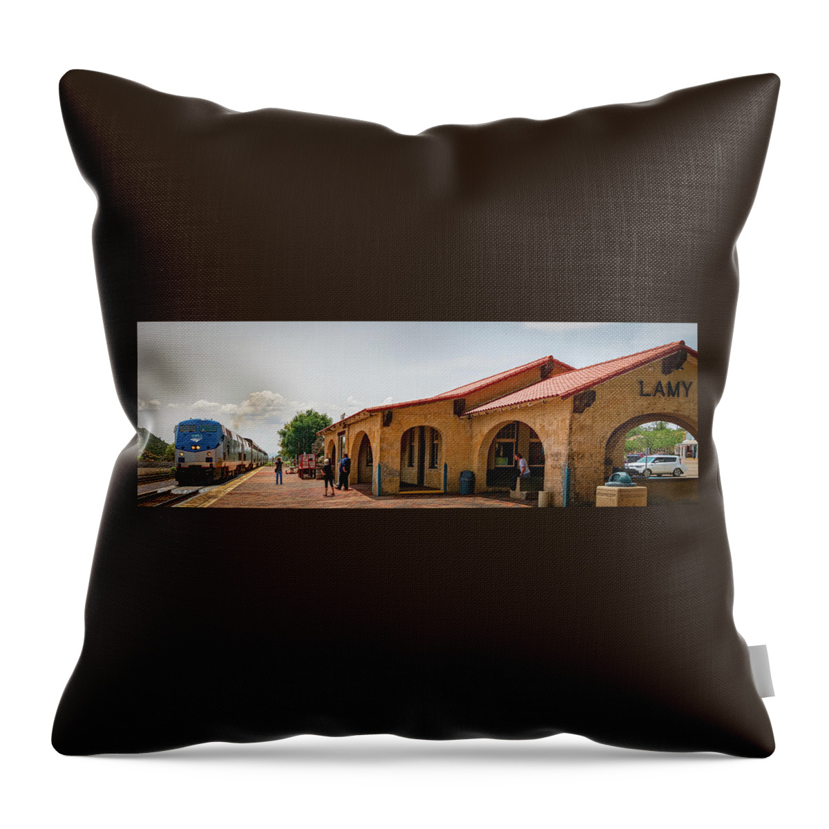 Depot Throw Pillow featuring the photograph Right on Time by Paul LeSage