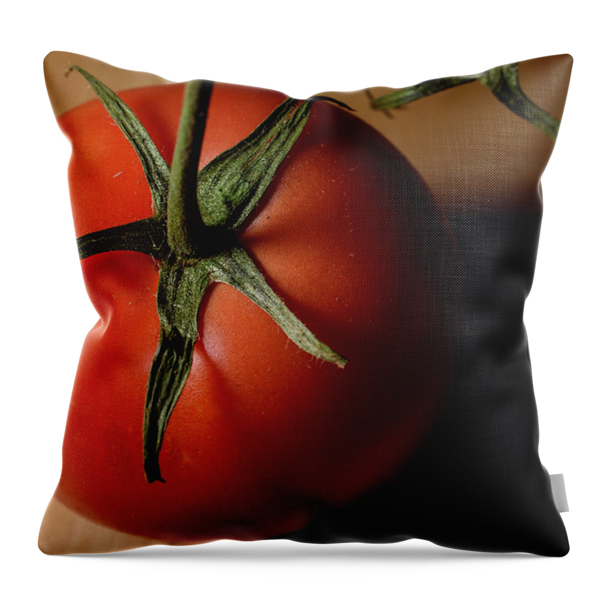 Agriculture Throw Pillow featuring the photograph Ripe red tomato by Mike Fusaro