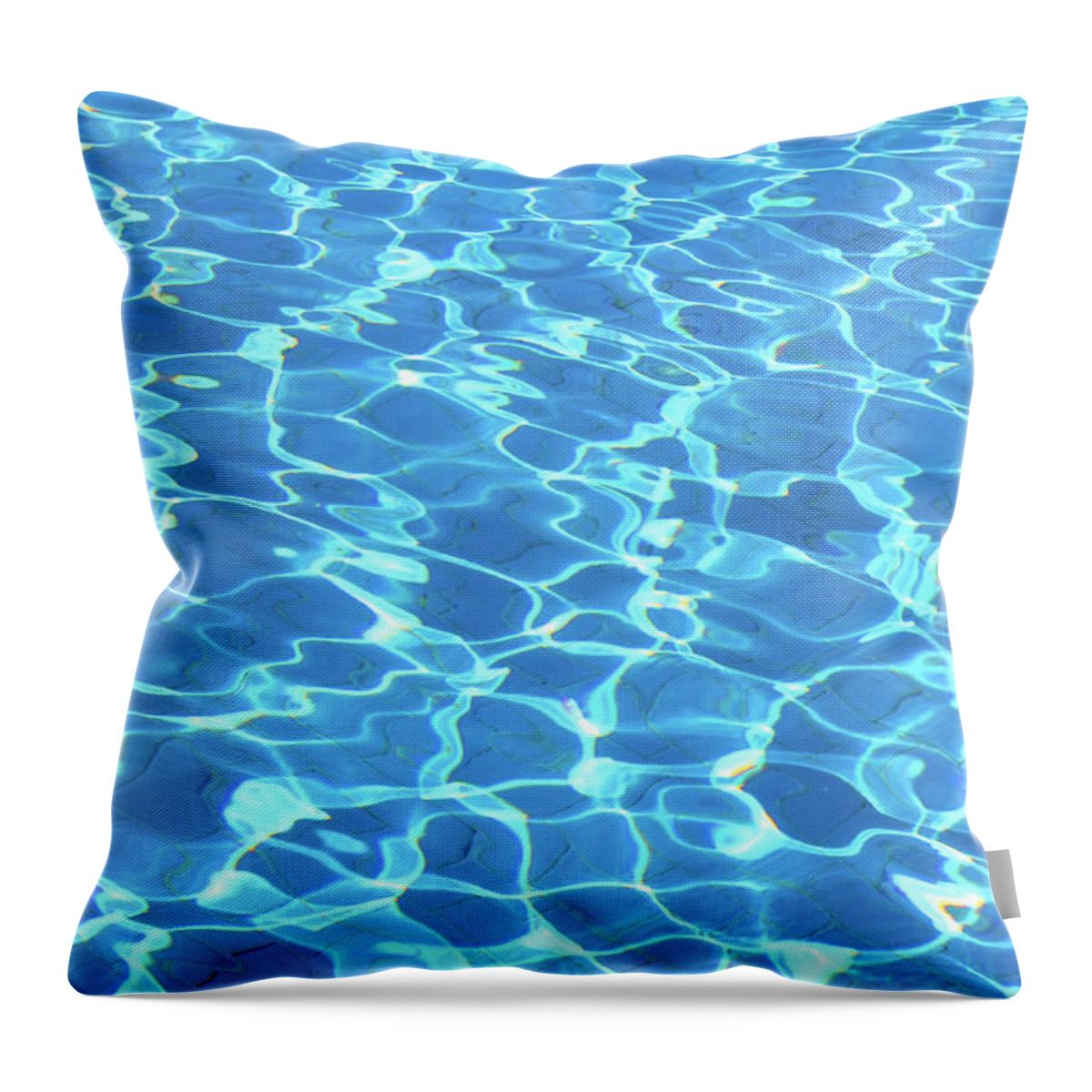 Abstract Throw Pillow featuring the photograph Ripple Turquoise Water Background by Mikhail Kokhanchikov