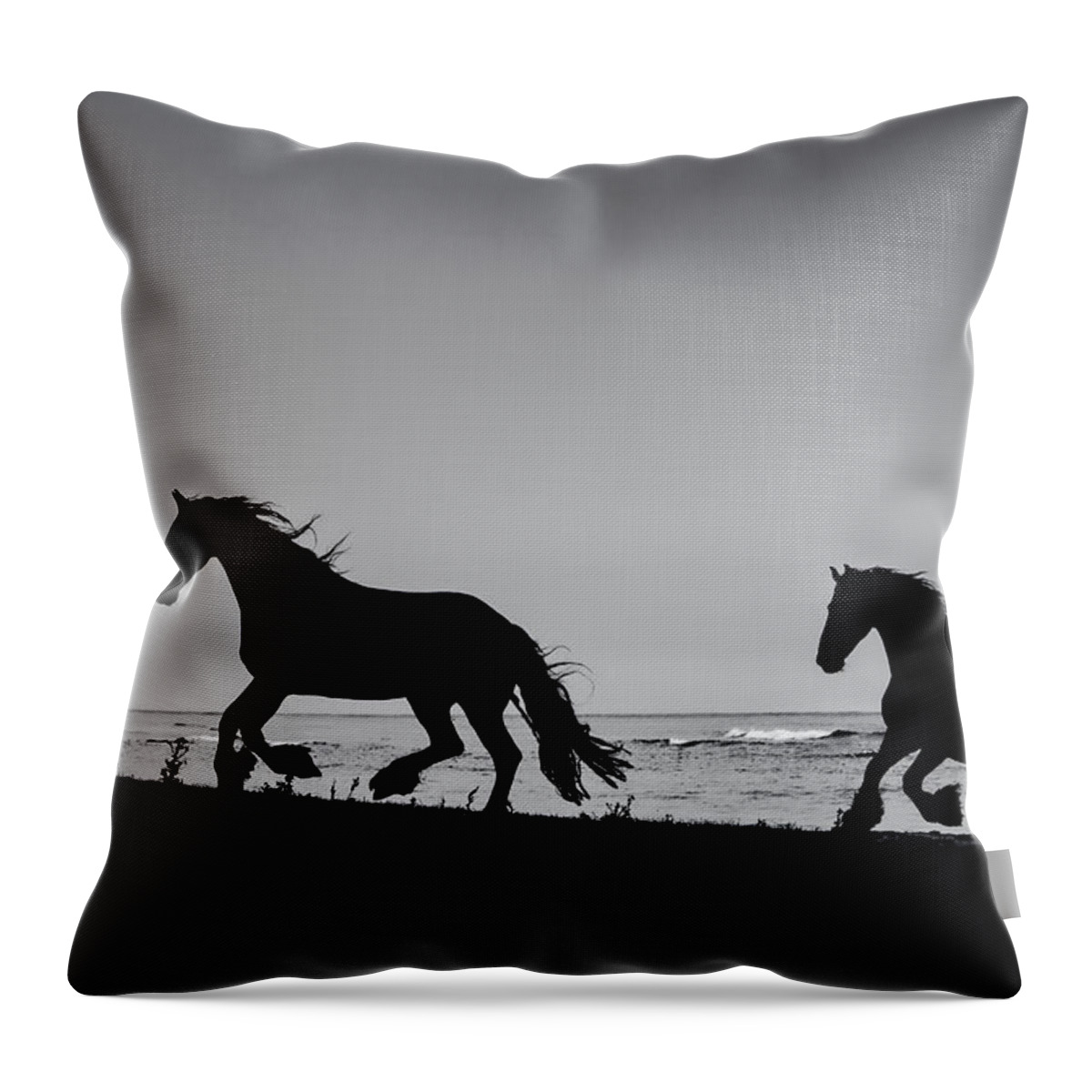 Photographs Throw Pillow featuring the photograph Rise Above I - Horse Art by Lisa Saint