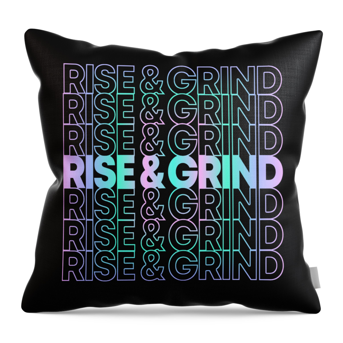 Skateboarding Throw Pillow featuring the digital art Rise and Grind by Flippin Sweet Gear