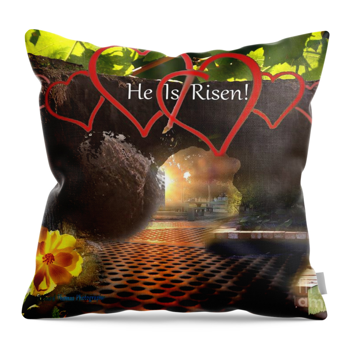 Digital Photo Art. Thematic Throw Pillow featuring the photograph Risen From the Dead by Richard Thomas