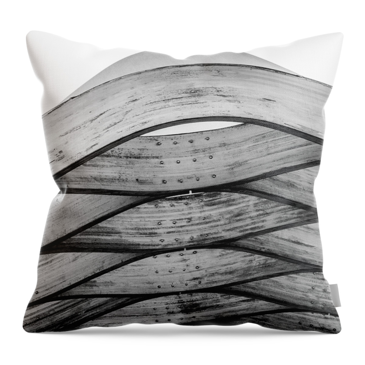 Abstract Throw Pillow featuring the photograph Rising Over The Waves BW by Christi Kraft