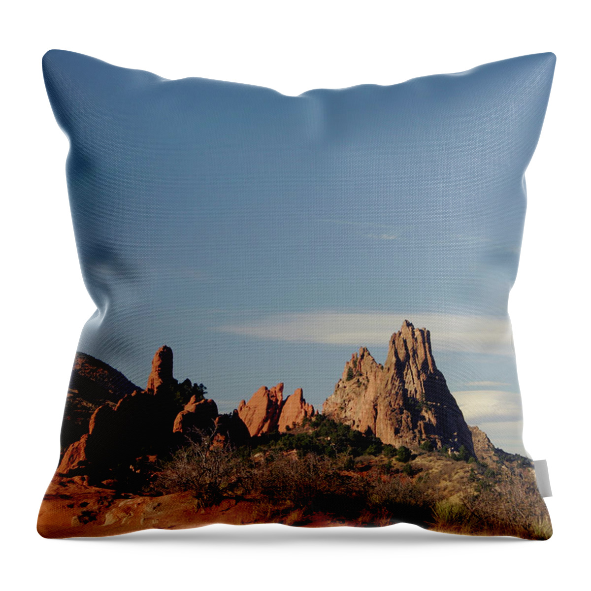 Rock Formations Throw Pillow featuring the photograph Rising Rocks Garden of the Gods by Toni Hopper