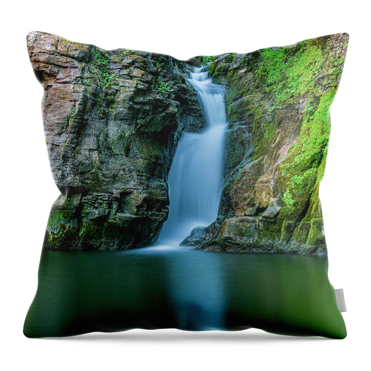 Waterfall Throw Pillow featuring the photograph Rivers by Flowstate Photography