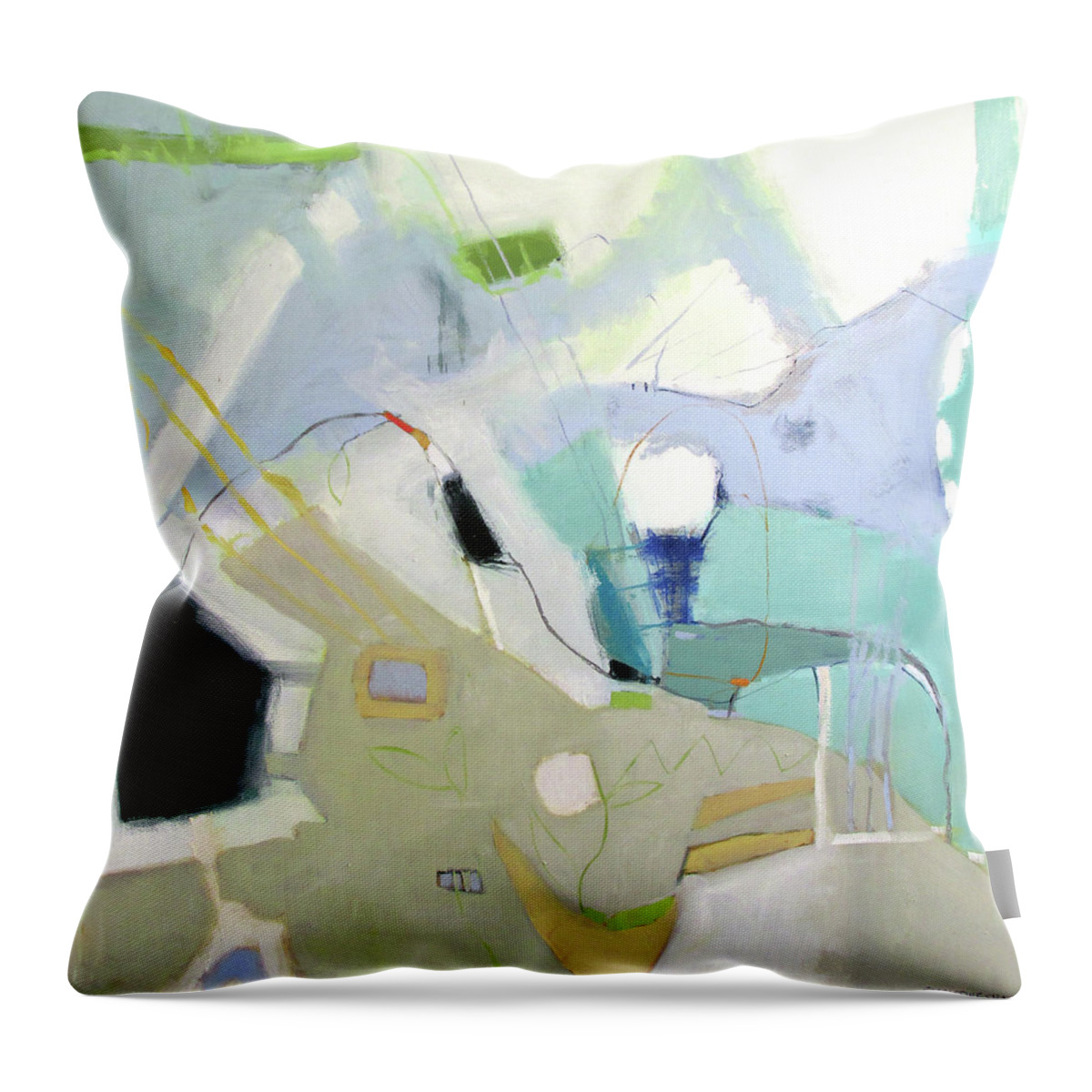 Road Map Throw Pillow featuring the painting Road Map by Chris Gholson