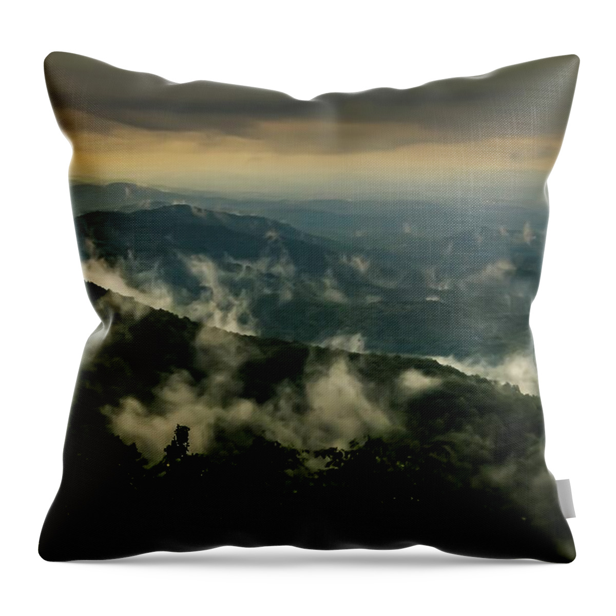 Rock Castle Gorge Throw Pillow featuring the photograph Rock Castle Gorge by Deb Beausoleil