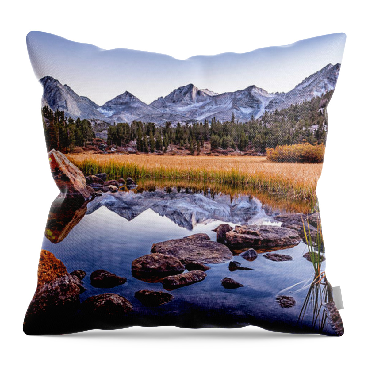 Rock-creek-canyon Throw Pillow featuring the photograph Rock Creek Canyon by Gary Johnson