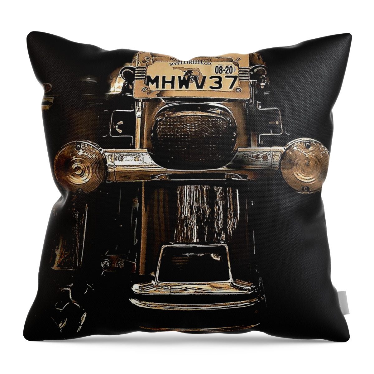 Harley Davidson Throw Pillow featuring the photograph Rock On by John Anderson