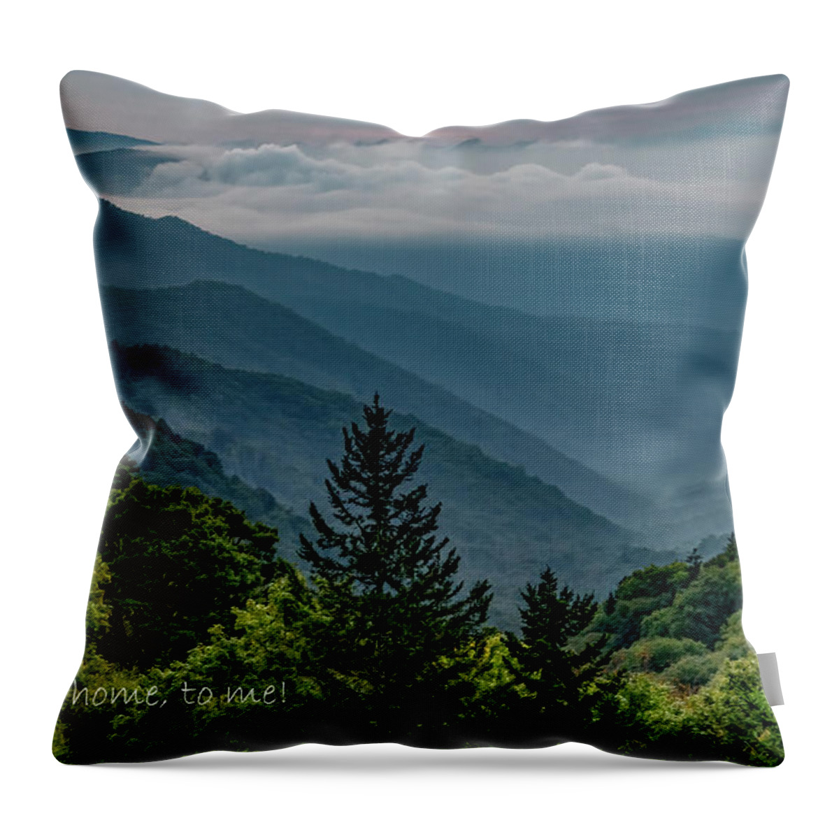  Mountains Throw Pillow featuring the photograph Rocky Top, Tennessee by Marcy Wielfaert