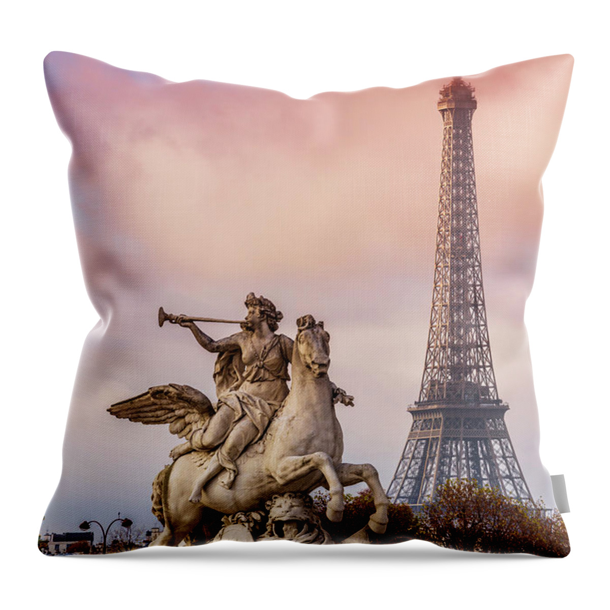 Paris Throw Pillow featuring the photograph Romantic Paris by Matteo Colombo