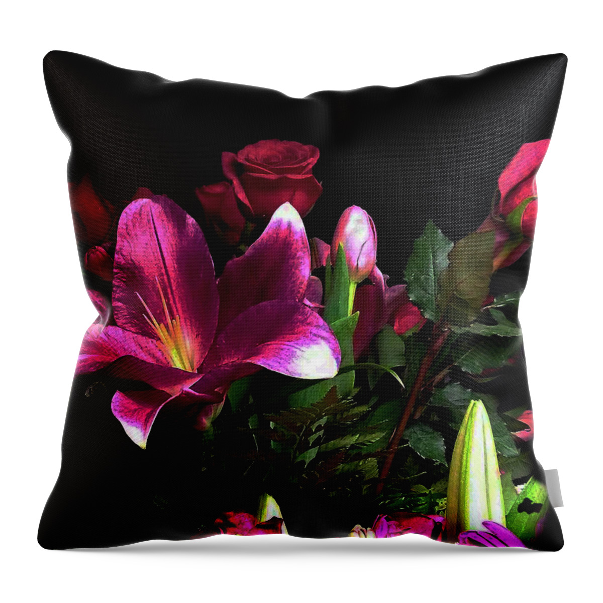 Rose Throw Pillow featuring the photograph Romantic Roses by Andrew Lawrence