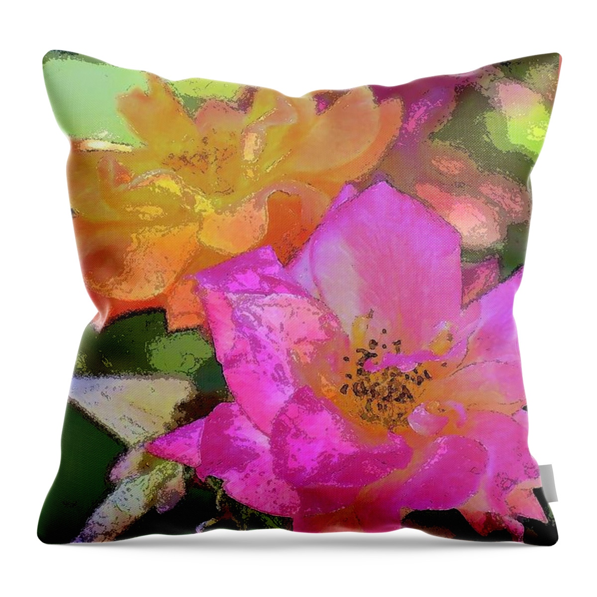 Floral Throw Pillow featuring the photograph Rose 114 by Pamela Cooper
