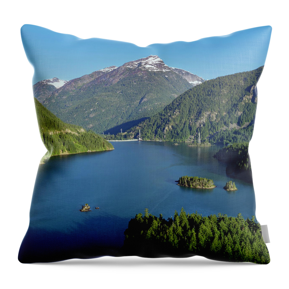Ross Lake North Cascades Throw Pillow featuring the photograph Ross Lake North Cascades by Dan Sproul
