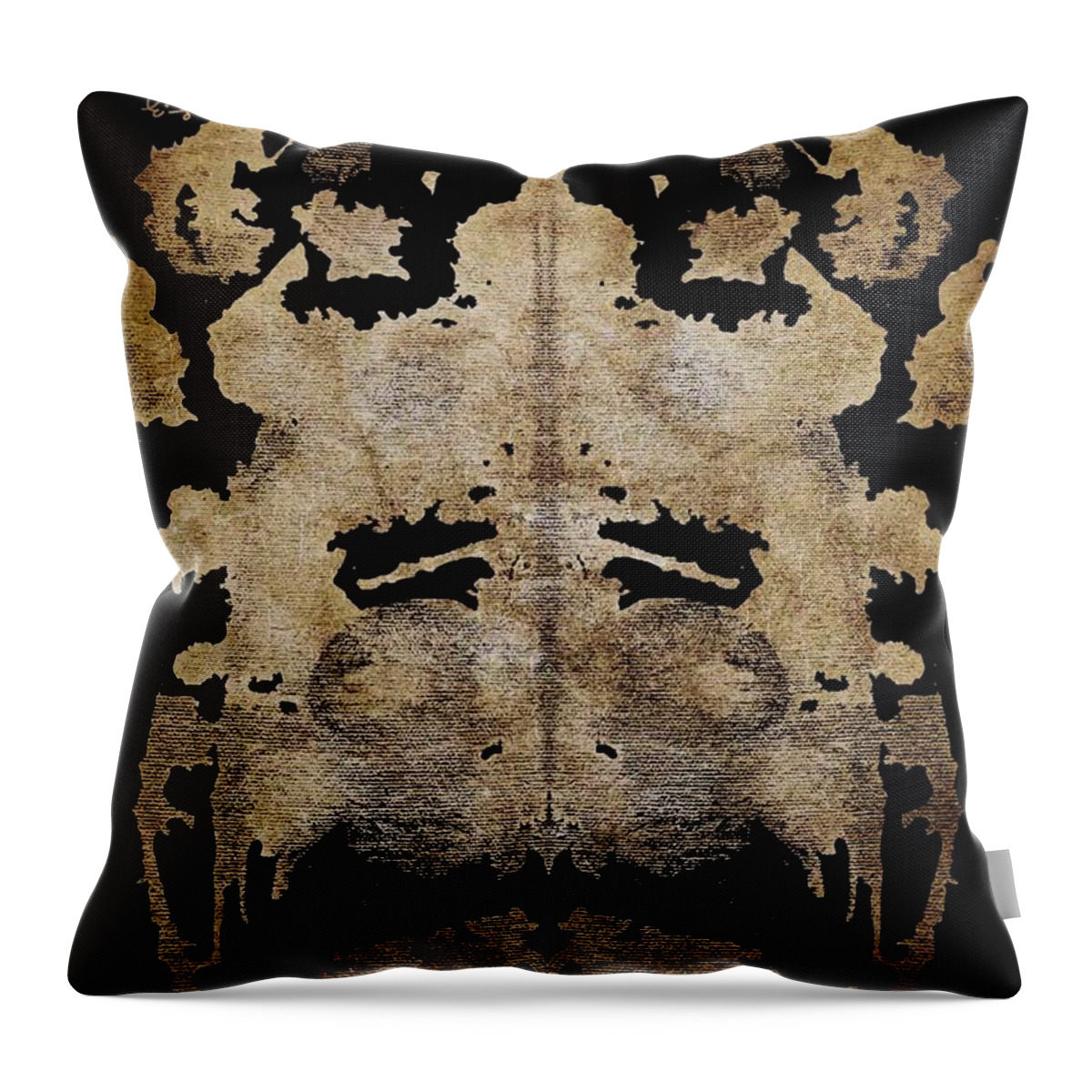 Rorschach Throw Pillow featuring the painting Royal Realty by Stephenie Zagorski
