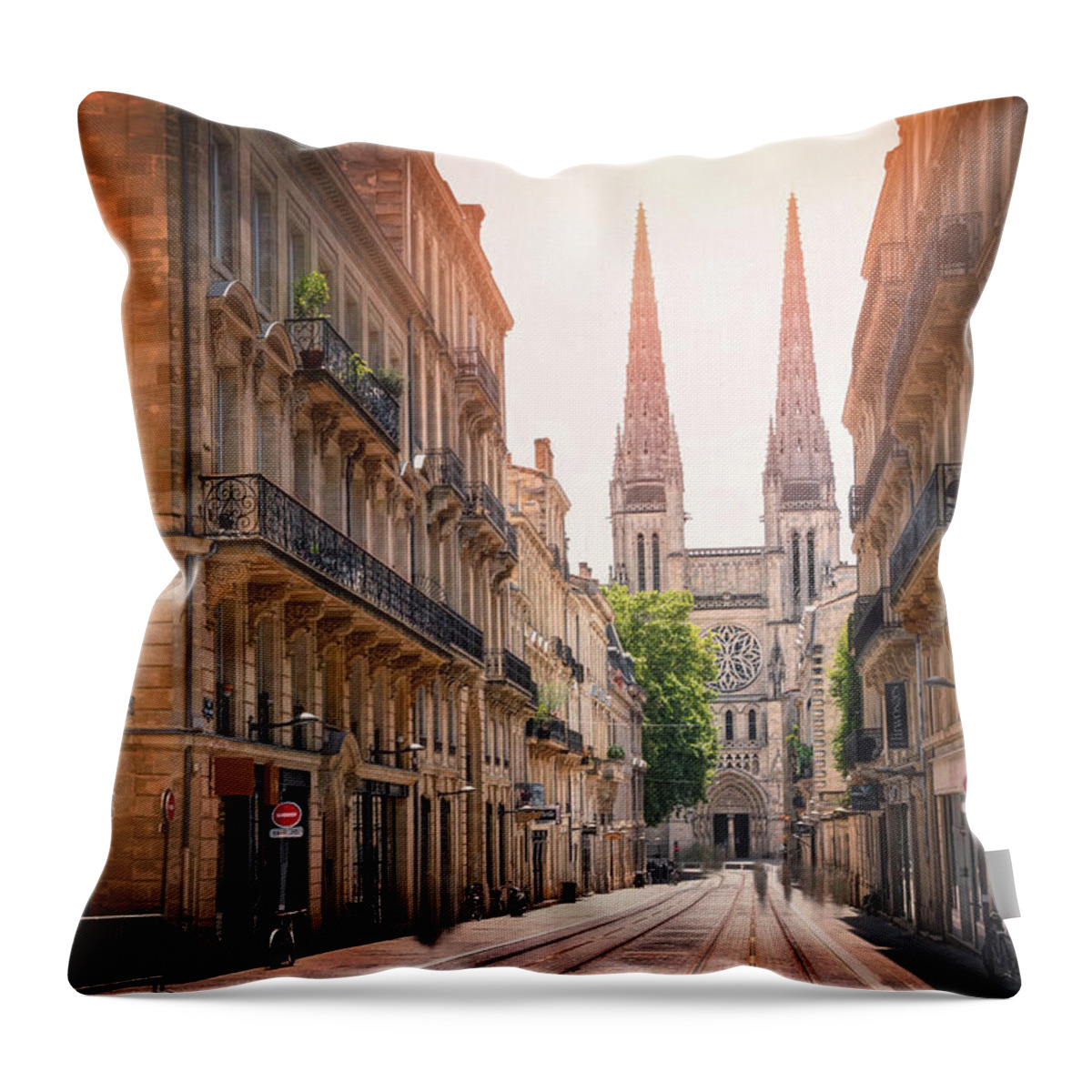 Bordeaux Throw Pillow featuring the photograph Rue Vital Carles Bordeaux France by Carol Japp