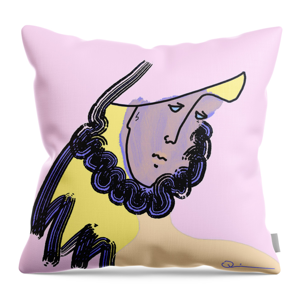 Quiros Throw Pillow featuring the digital art Ruffle by Jeffrey Quiros