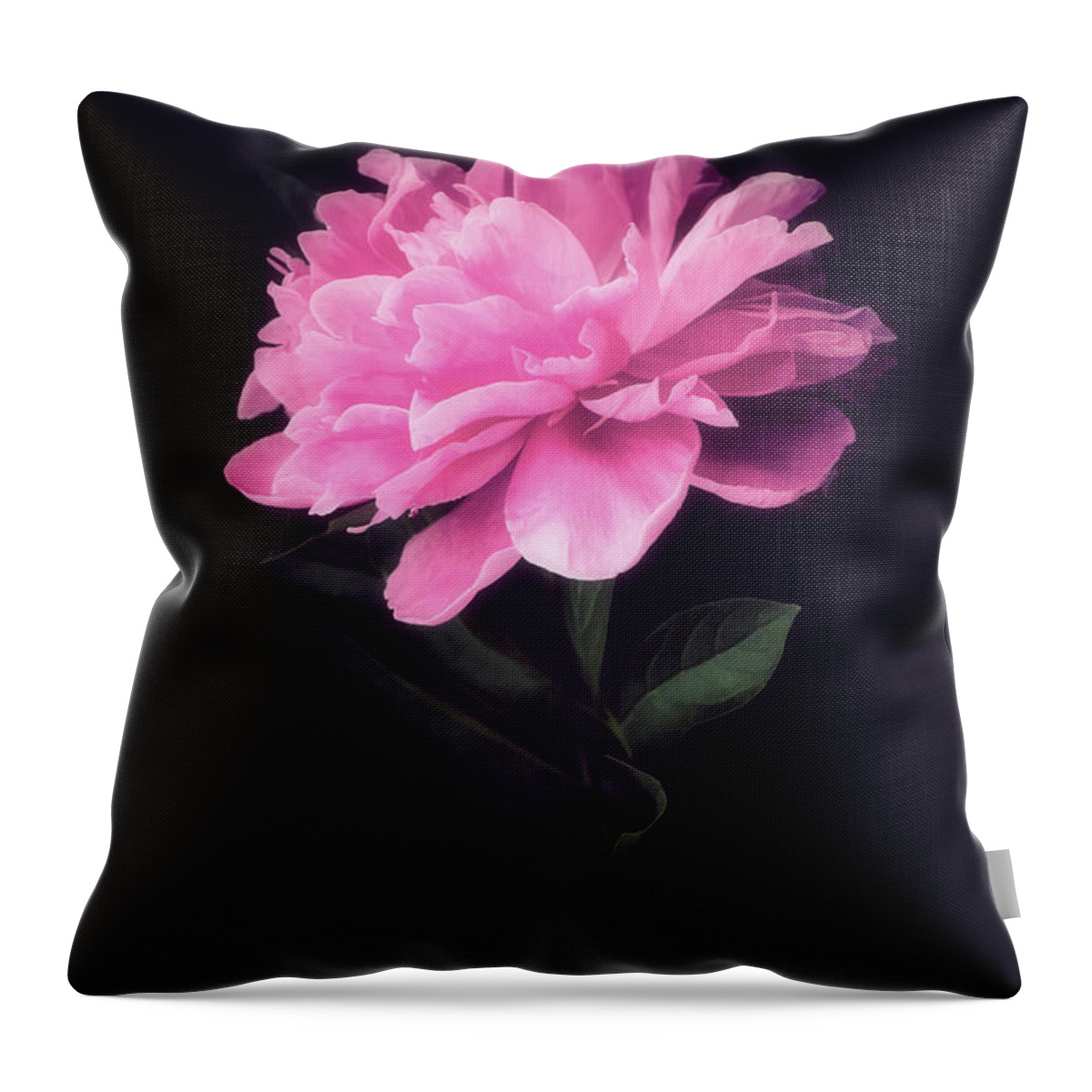 Flower Throw Pillow featuring the photograph Ruffled Peony by Philippe Sainte-Laudy