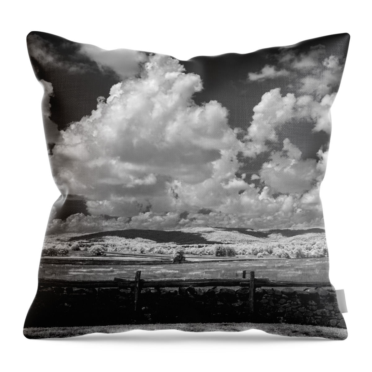 Clouds Throw Pillow featuring the photograph Rural Solitude by Norman Reid