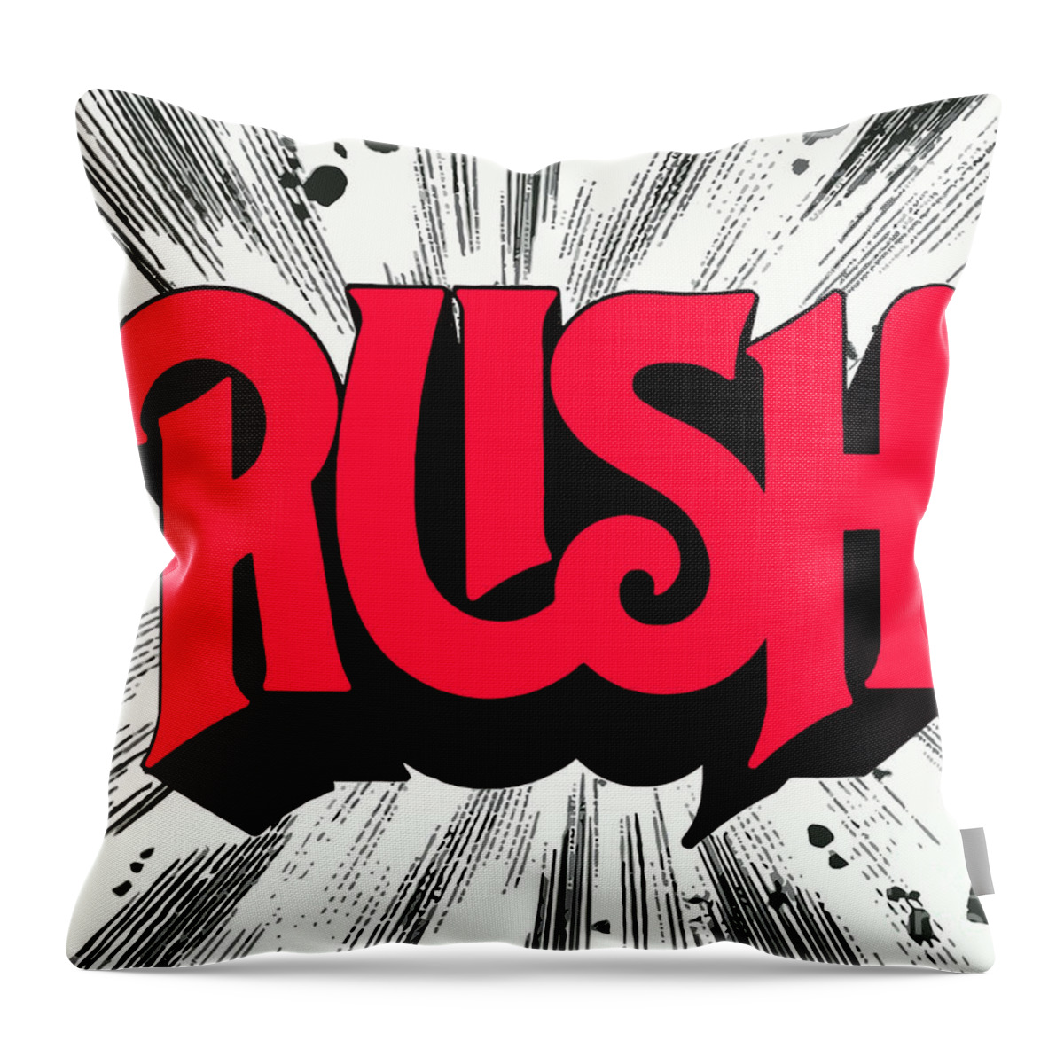 Rush Throw Pillow featuring the photograph Rush First Album Cover by Action