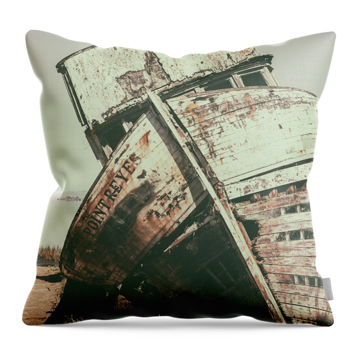Nature Throw Pillow featuring the photograph Rusted Point Reyes by Jonathan Nguyen