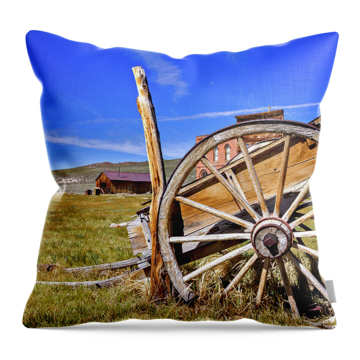 Bodie Throw Pillow featuring the photograph Rustic Wagon by Lana Trussell