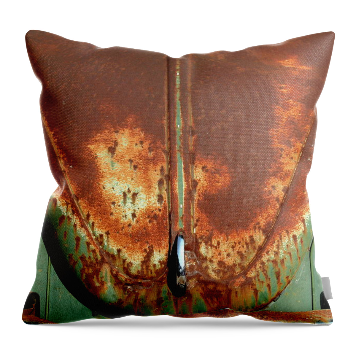 Volkswagen Beetle Throw Pillow featuring the photograph Rusty and Crusty by Lens Art Photography By Larry Trager
