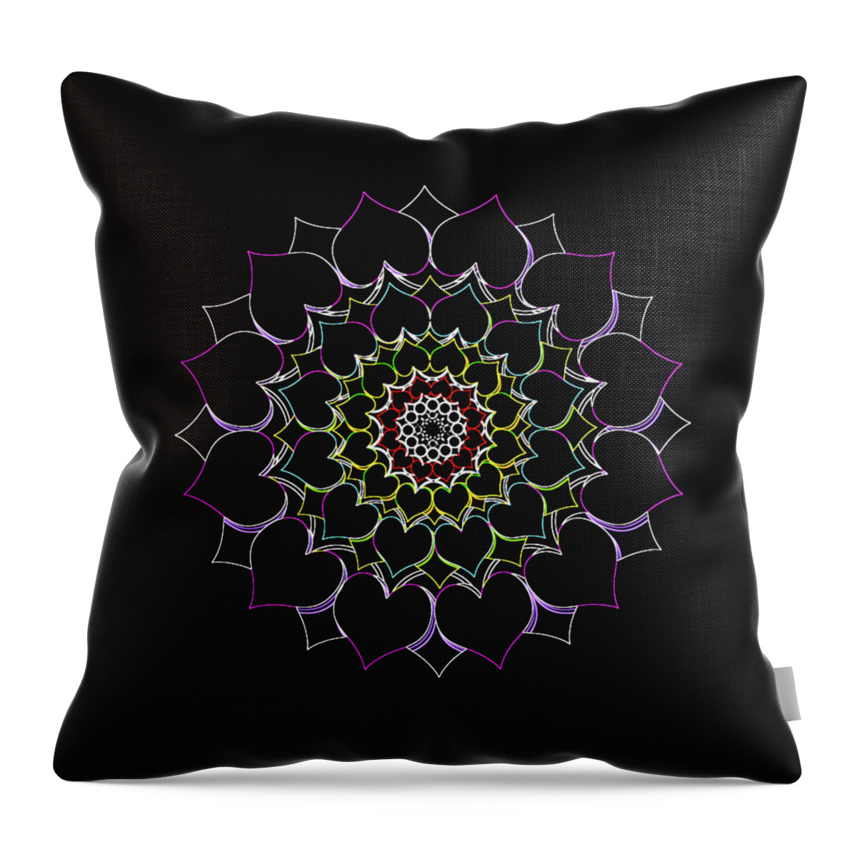 Mandala Throw Pillow featuring the digital art Sacred Geometry Mandala_3 by Az Jackson
