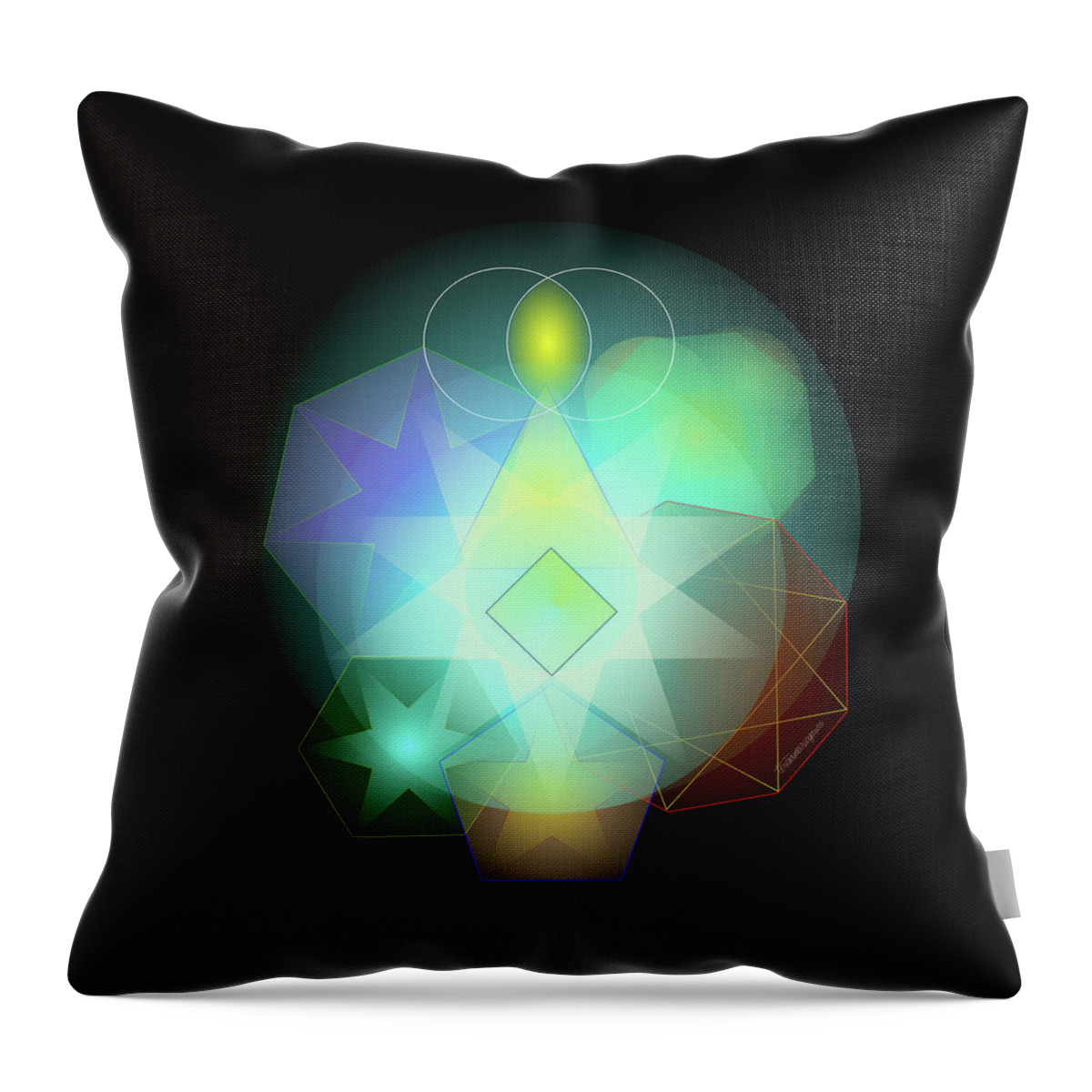 Sacred Numbers Throw Pillow featuring the digital art Sacred Numbers by Teresamarie Yawn