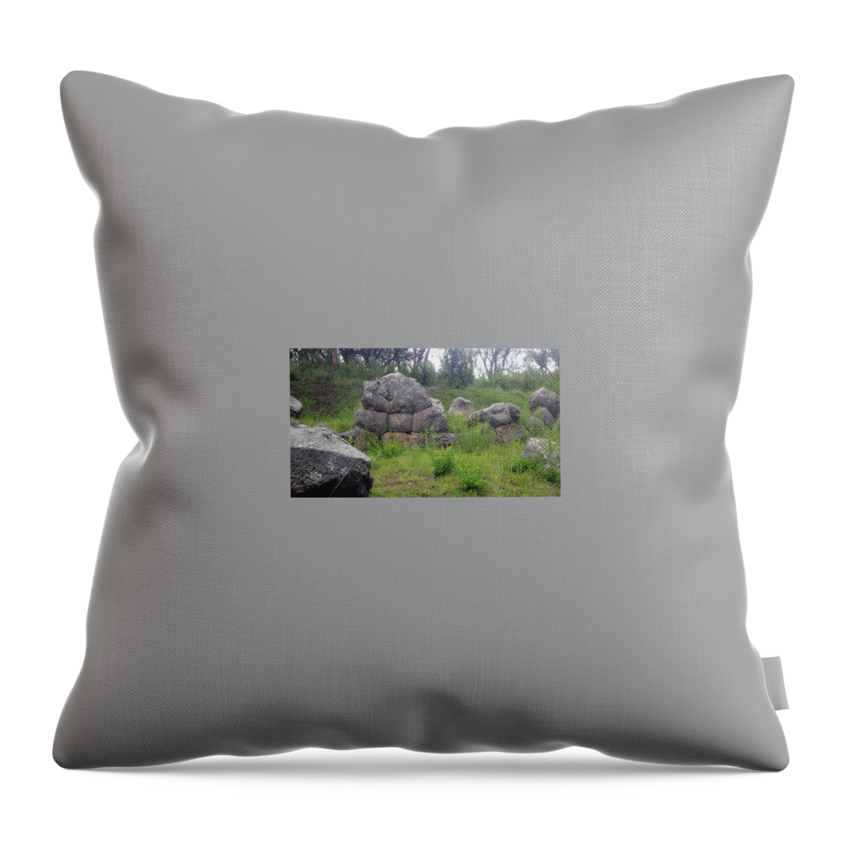 Archaeology Throw Pillow featuring the photograph Sacred Valley Stone Masonry, Peru by Trevor Grassi