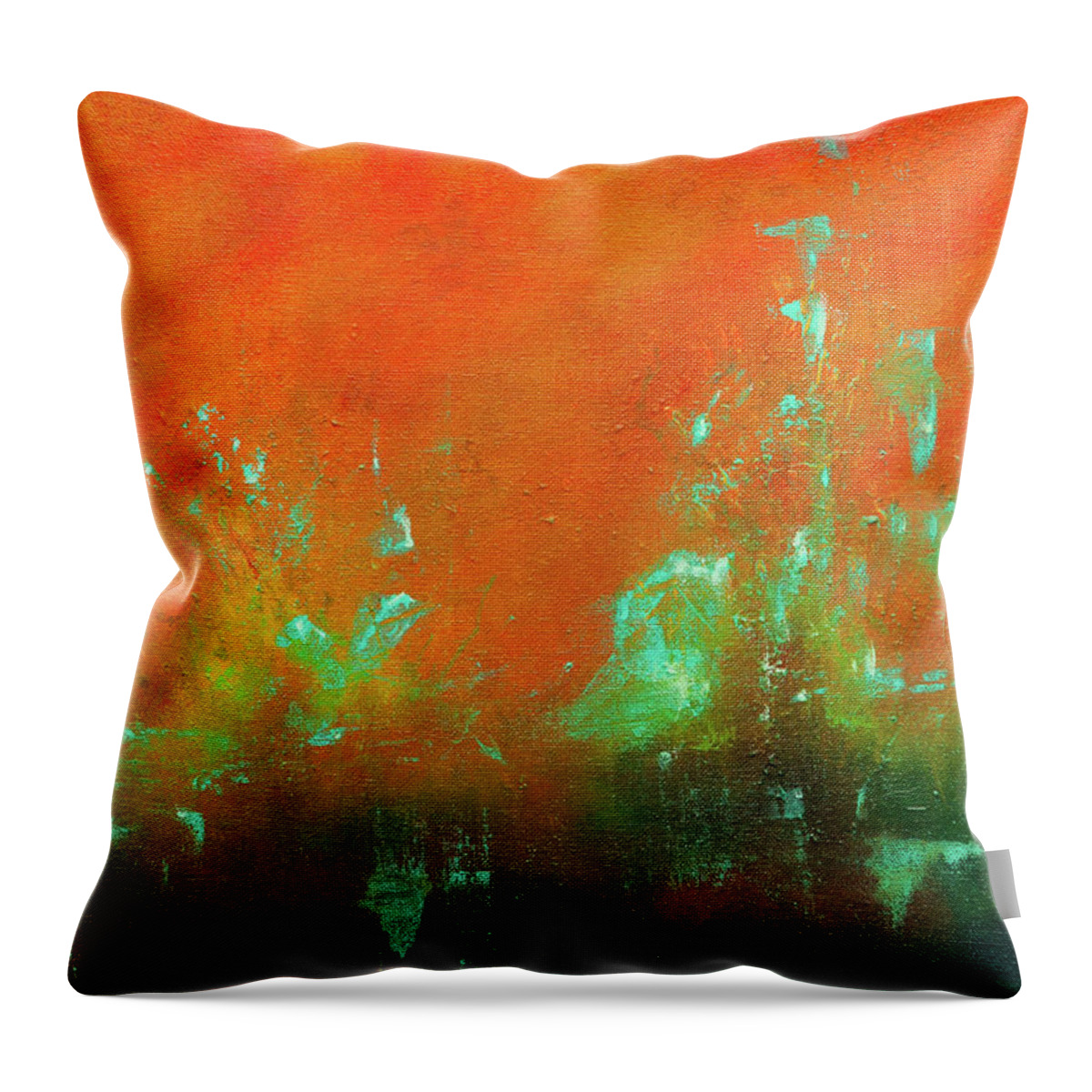 Abstract Throw Pillow featuring the painting Safe Harbor by Lee Beuther