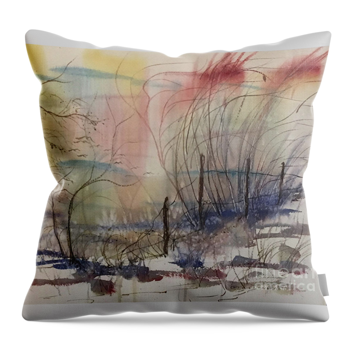 Sailors Throw Pillow featuring the painting Sailors Delight by Catherine Ludwig Donleycott